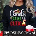 Candy Cane Cutic T Shirt Design, Winter Svg Bundle, Christmas Svg For Yankee Blank Christmas Party Tradition Crossword
