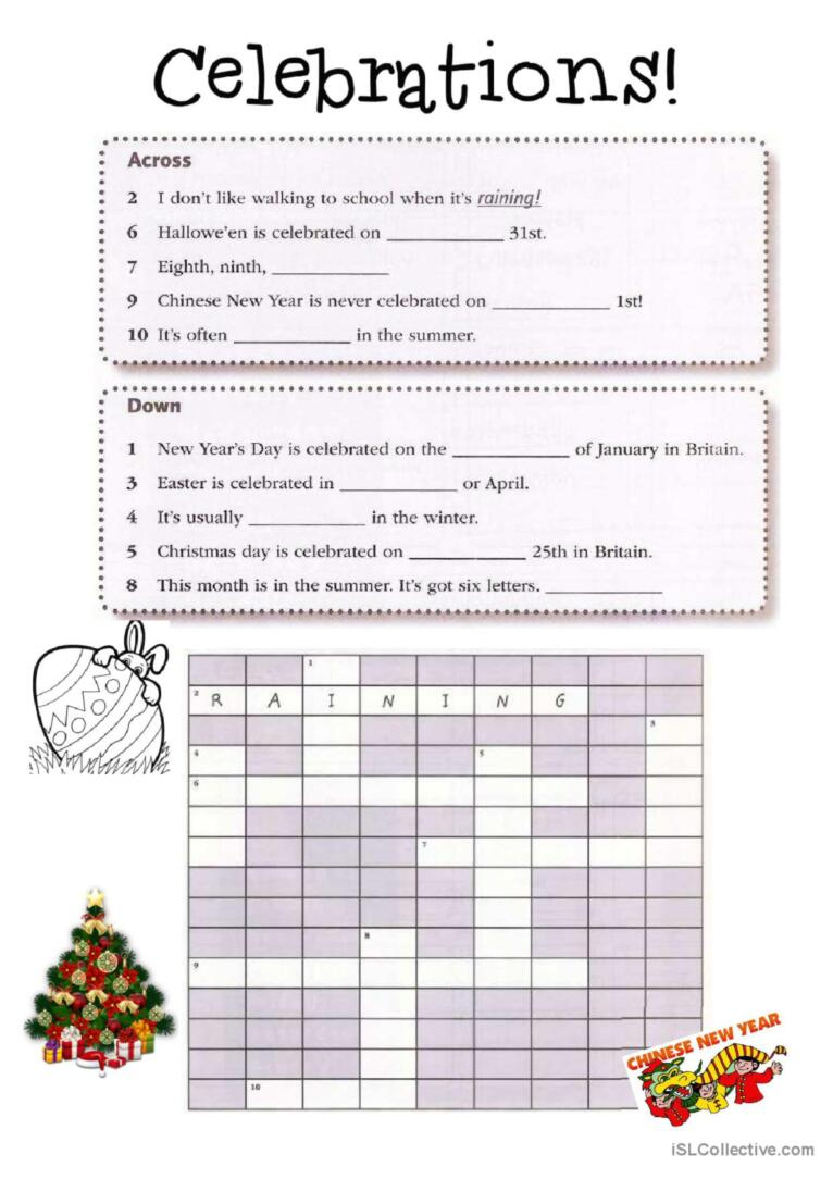 celebrations around the world english esl worksheets pdf doc for christmas around the world crossword Celebrations Around The World …: English Esl Worksheets Pdf & Doc for Christmas Around The World Crossword