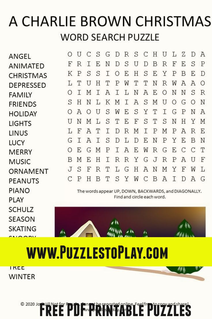 charlie brown christmas word search in a brown christmas crossword Charlie Brown Christmas Word Search in A Brown Christmas Crossword