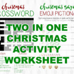 Christmas Activity Sheet For Children, Fun Christmas Activity Pertaining To Eggy Christmas Drink Crossword
