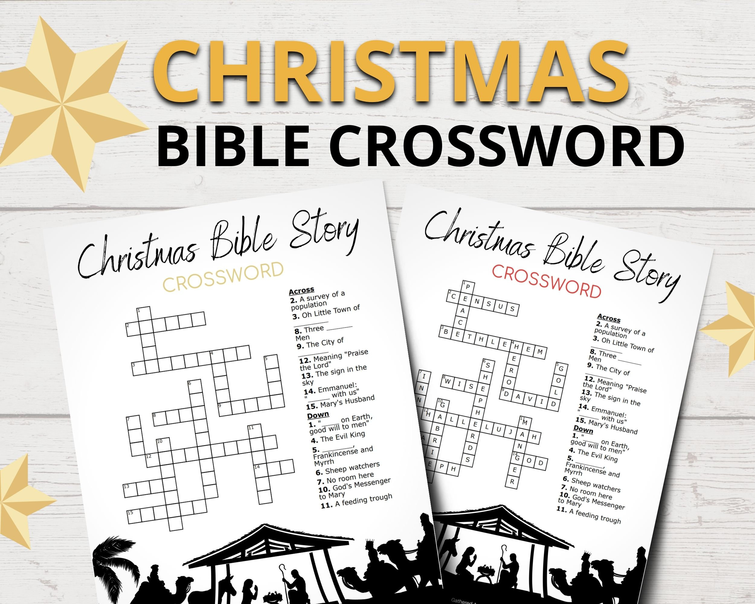 Christmas Bible Crossword For Kids | Christmas Story Lesson within Bible Christmas Crossword Puzzle