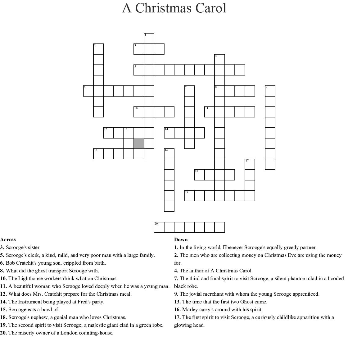 Christmas Carol Crossword Clue 4 Letters with Christmas Carol Whose Titular Flower Symbolizes Mary Crossword Clue