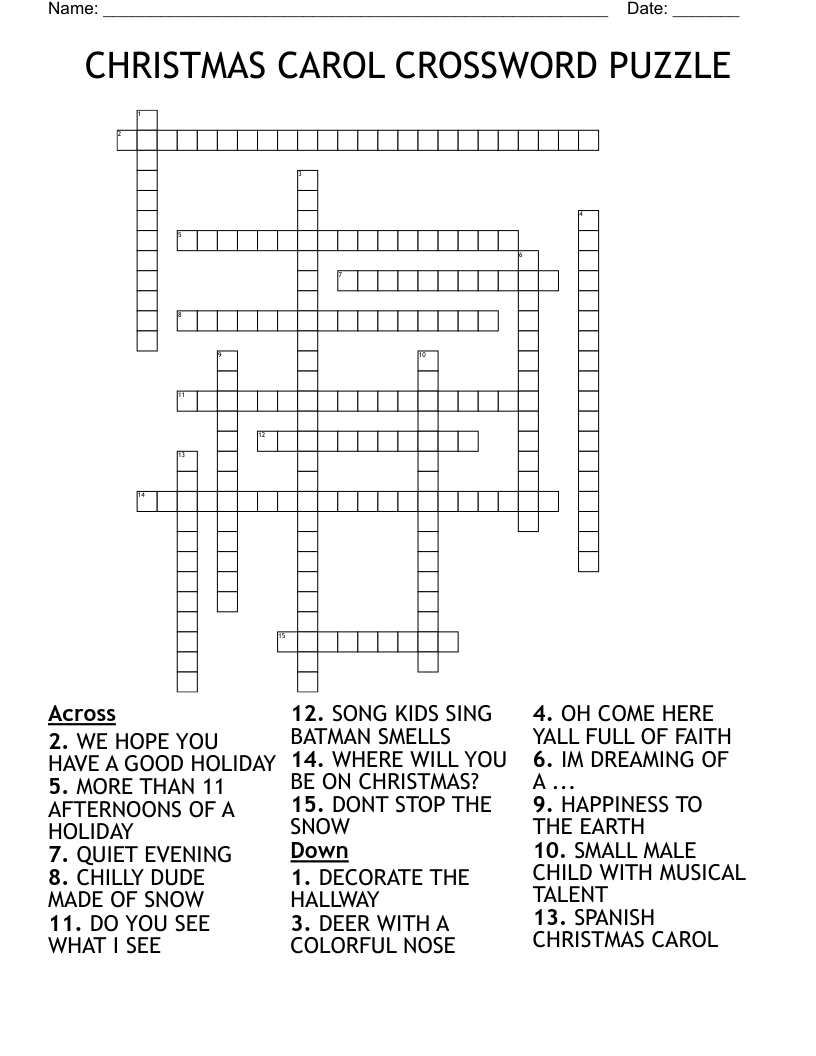 christmas carol crossword puzzle wordmint within we need a little christmas musical crossword Christmas Carol Crossword Puzzle - Wordmint within We Need a Little Christmas Musical Crossword