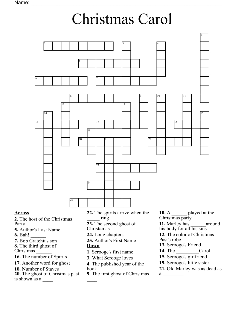 christmas carol crossword wordmint regarding christmas carol crossword clue Christmas Carol Crossword - Wordmint regarding Christmas Carol Crossword Clue