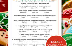 Christmas Cookie Trivia – Etsy Canada within Christmas Cookie Spice Crossword Clue