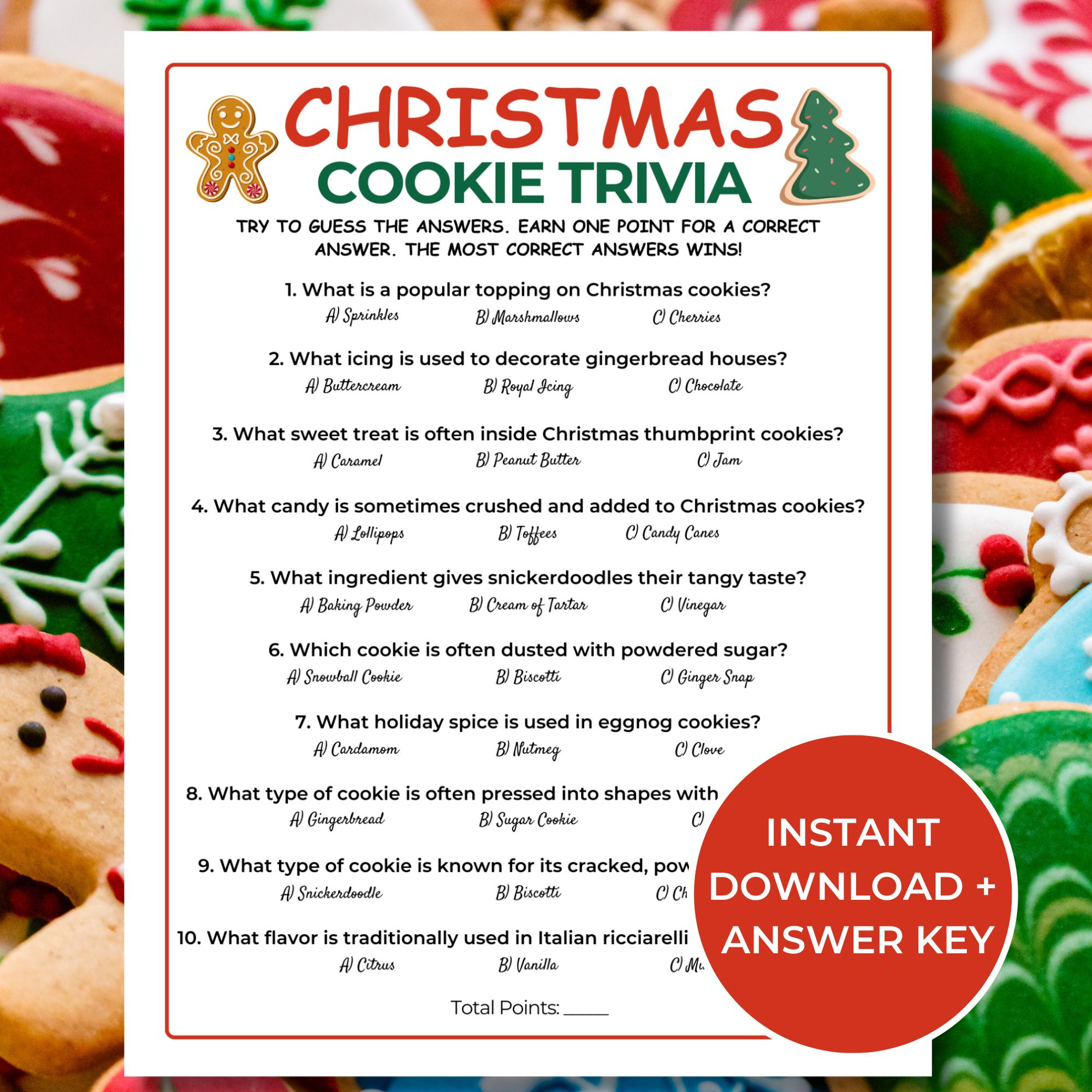 christmas cookie trivia etsy canada within christmas cookie spice crossword clue Christmas Cookie Trivia - Etsy Canada within Christmas Cookie Spice Crossword Clue