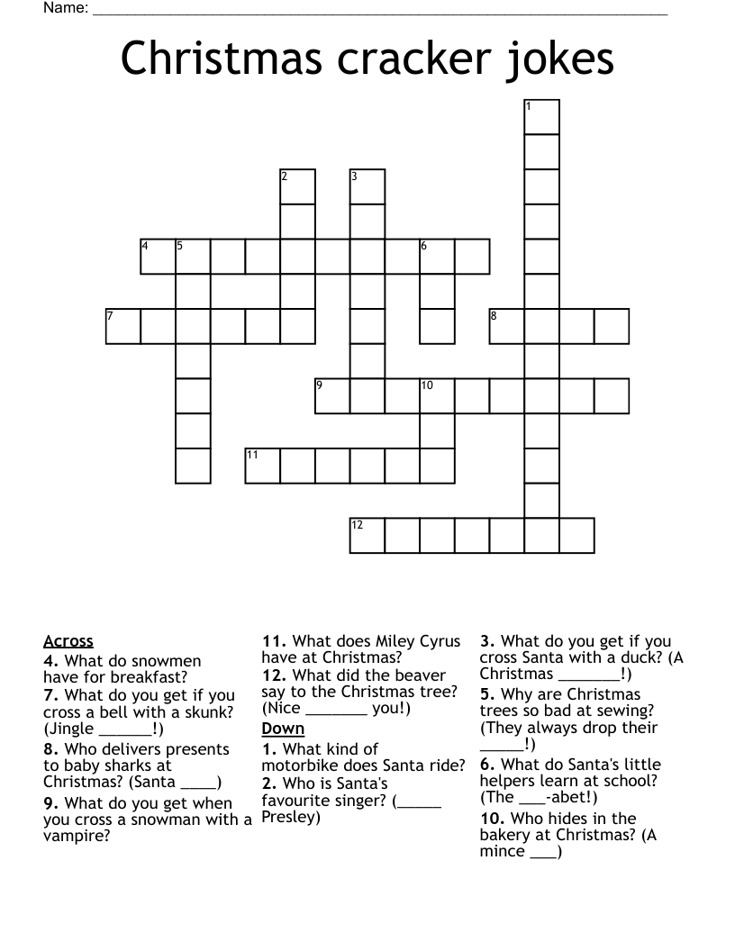 christmas cracker jokes crossword wordmint regarding christmas singers crossword clue Christmas Cracker Jokes Crossword - Wordmint regarding Christmas Singers Crossword Clue