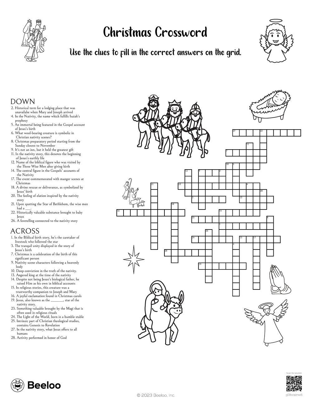 christmas crossword beeloo printable crafts and activities for kids inside white christmas star crossword Christmas Crossword • Beeloo Printable Crafts And Activities For Kids inside White Christmas Star Crossword