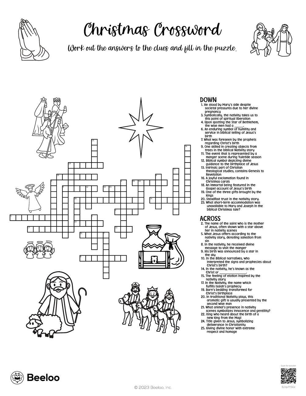 Christmas Crossword • Beeloo Printable Crafts And Activities For Kids pertaining to A Christmas Carol Name Crossword