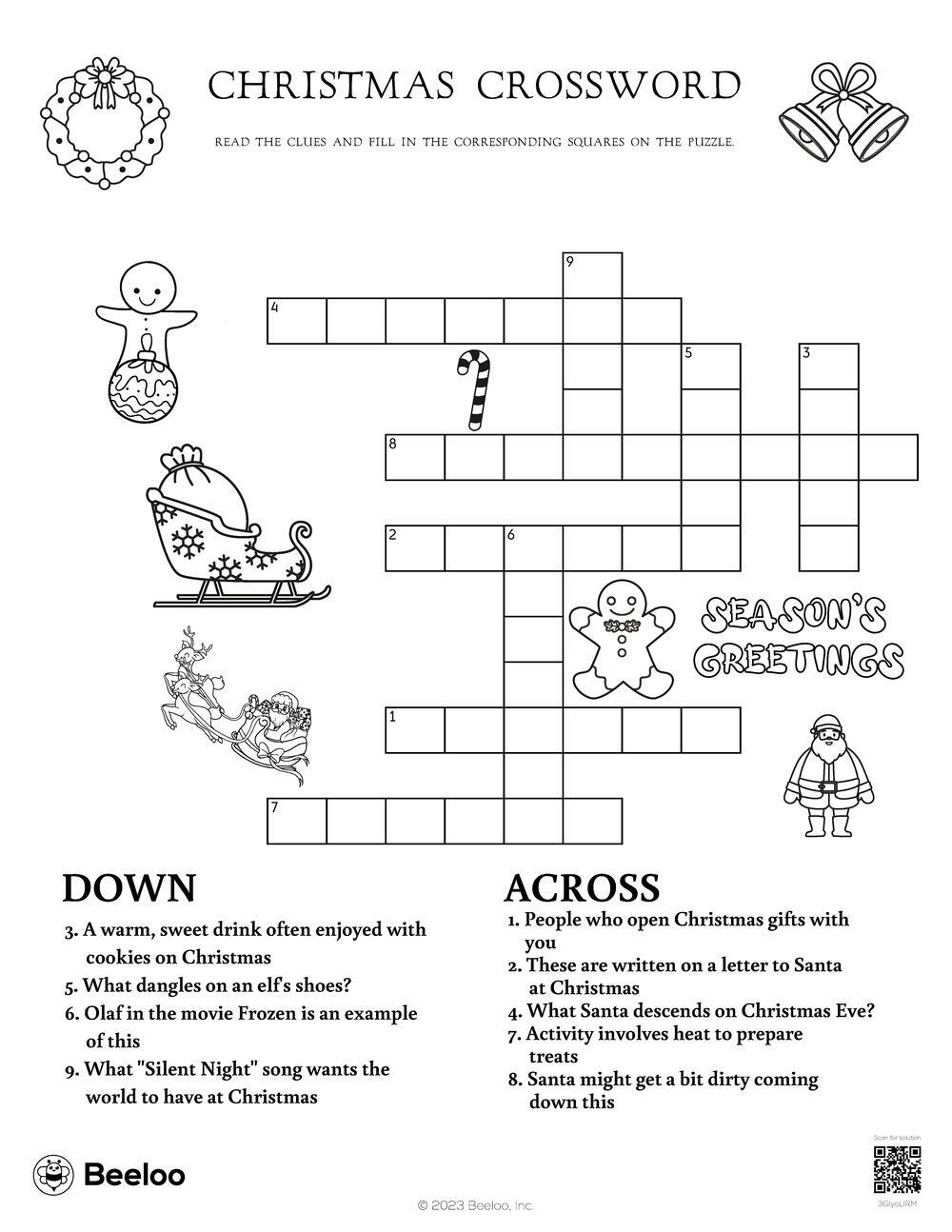 christmas crossword beeloo printable crafts and activities for kids within christmas song crossword clue 5 letters Christmas Crossword • Beeloo Printable Crafts And Activities For Kids within Christmas Song Crossword Clue 5 Letters