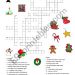 Christmas Crossword   Esl Worksheetalicemaeva With Stick On A Christmas Tree Crossword