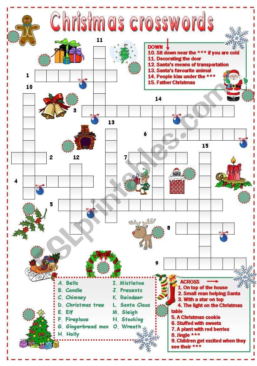 christmas crossword for beginners esl worksheetfirstime in christmas crossword worksheets Christmas Crossword For Beginners - Esl Worksheetfirstime in Christmas Crossword Worksheets