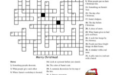 Christmas Crossword (Not Too Easy) | Doc with regard to Christmas Decorations Crossword Puzzle Answer Key