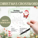 Christmas Crossword Puzzle For Children | Kids Christmas Activity Regarding La Christmas Setting Crossword Clue