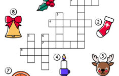 Christmas Crossword Puzzle For Kids With Santa – Royalty-Free for Some Purchases For Christmas Displays Crossword