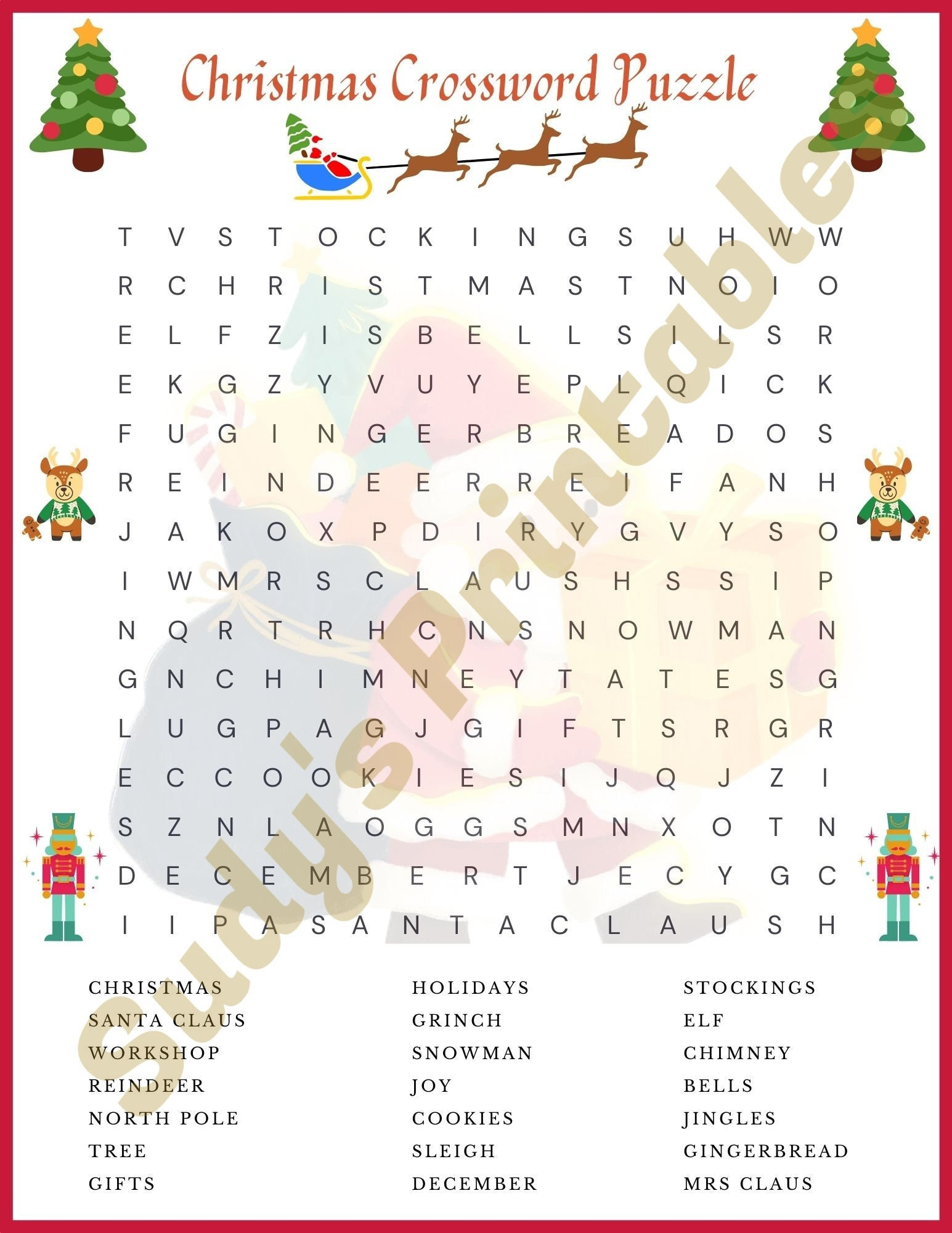 Christmas Crossword Puzzle Fun For Children Activity During The regarding Christmas Symbol Crossword Clue