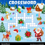 Christmas Crossword Puzzle Game – Royalty Free Vector Pertaining To Christmas Scene Crossword Clue