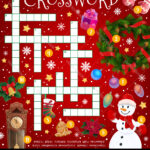 Christmas Crossword Puzzle Game – Royalty Free Vector | Vectorstock For Some Purchases For Christmas Displays Crossword