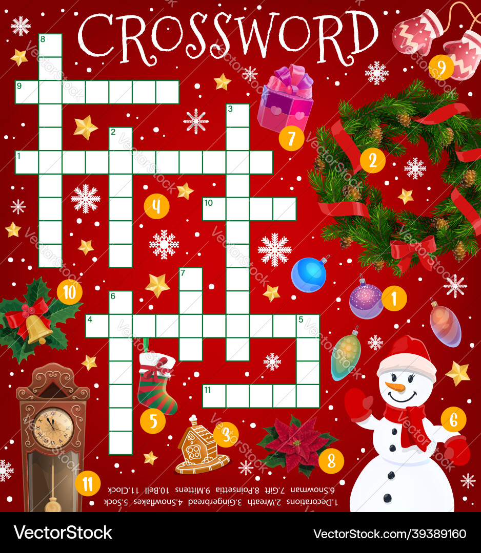 christmas crossword puzzle game royalty free vector vectorstock for some purchases for christmas displays crossword Christmas Crossword Puzzle Game – Royalty-Free Vector | Vectorstock for Some Purchases For Christmas Displays Crossword