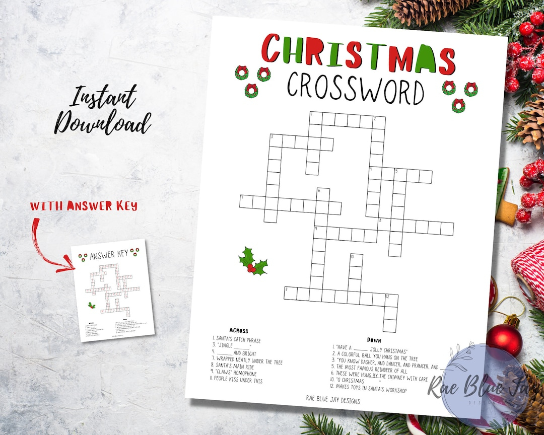 christmas crossword puzzle printable instant download kids inside on christmas in 800 ad crossword clue Christmas Crossword Puzzle Printable, Instant Download Kids inside On Christmas In 800 Ad Crossword Clue