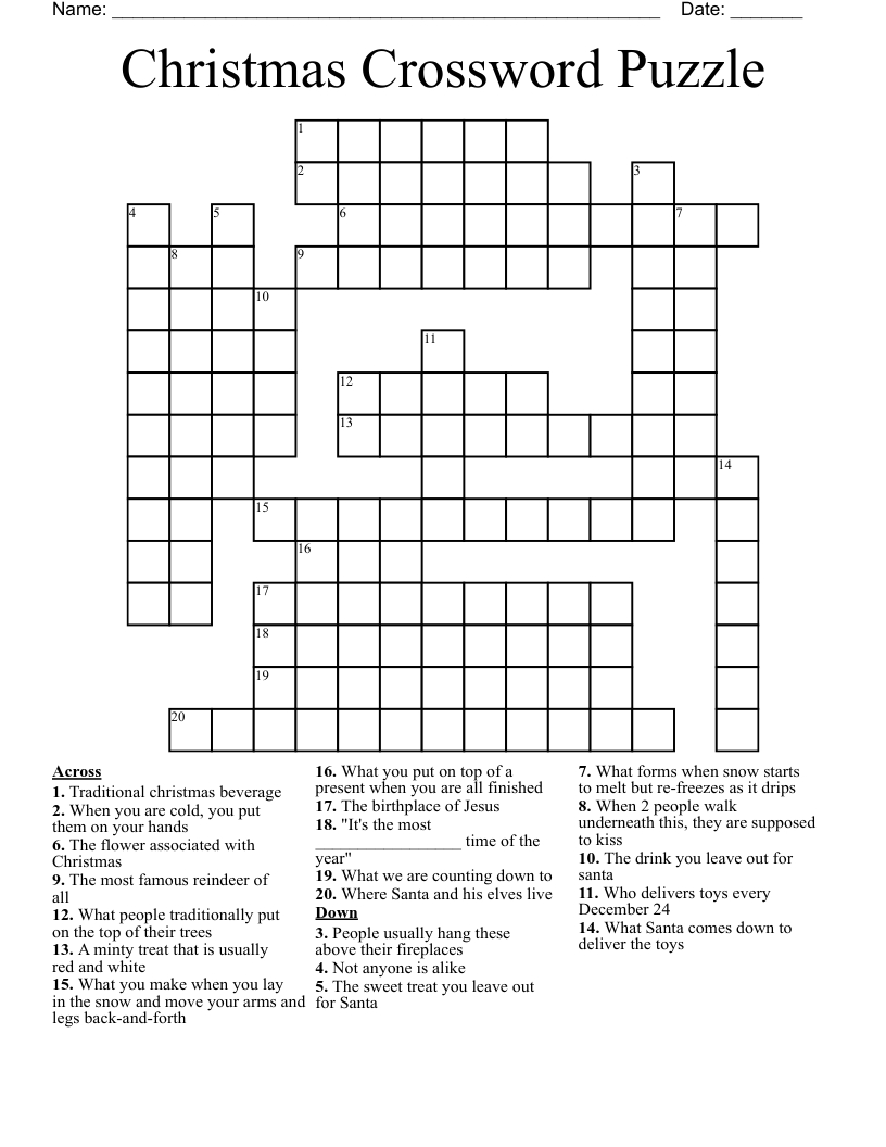 christmas crossword puzzle wordmint regarding free christmas crossword puzzle Christmas Crossword Puzzle - Wordmint regarding Free Christmas Crossword Puzzle