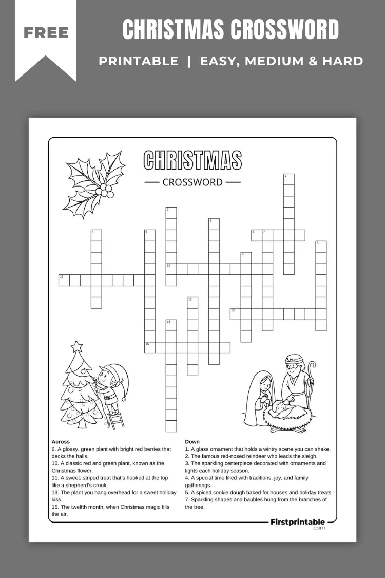 Christmas Crossword Puzzles | Free Pdf Printables with regard to Christmas Dinner Centerpiece Crossword Clue