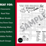 Christmas Crossword Word Puzzle | Word Scramble | Word Game Throughout Christmas Stocking Stuffer Crossword