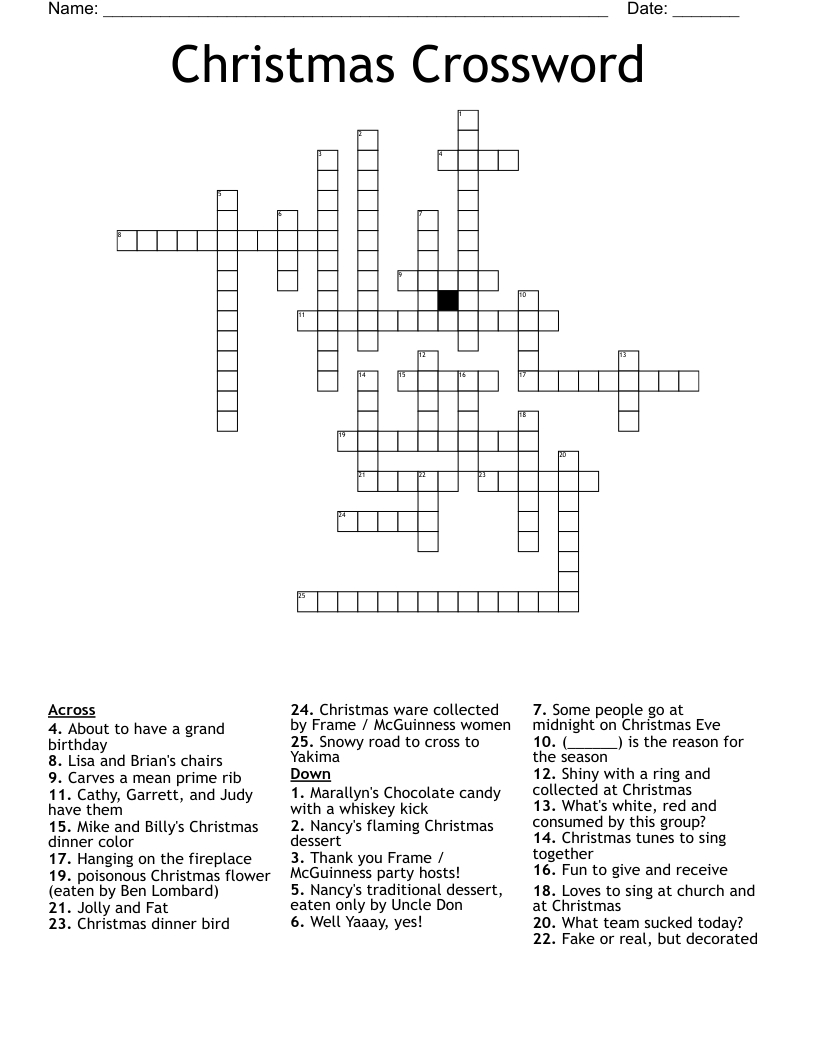 christmas crossword wordmint for traditional christmas eve dish for some crossword Christmas Crossword - Wordmint for Traditional Christmas Eve Dish For Some Crossword