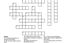 Christmas Crossword - Wordmint pertaining to Christmas Baubles Often Crossword