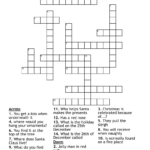 Christmas Crossword   Wordmint Throughout Kiss Under This Christmas Decoration Crossword Clue