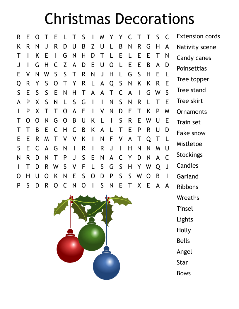 Christmas Crosswrd Crossword - Wordmint regarding Christmas Topper Crossword Clue