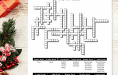Christmas Fill-In Puzzle [Free Printable Pdf] for Christmas Carols Crossword Clue 5 Letters