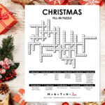Christmas Fill In Puzzle [Free Printable Pdf] Intended For Words On A Christmas Card Crossword 9 Letters