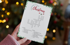 Christmas Games Printable Bundle, Family Activities, Holiday Party pertaining to Like A Fully Decked Christmas Tree Crossword Clue