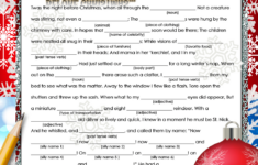 Christmas Holiday Activities For Middle School Ela English: Mad in Part Of A Beloved Christmas Poem Crossword