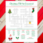 Christmas Holiday Fill In Crossword Puzzle Worksheet Digital With Christmas Crossword Puzzle To Print For Adults