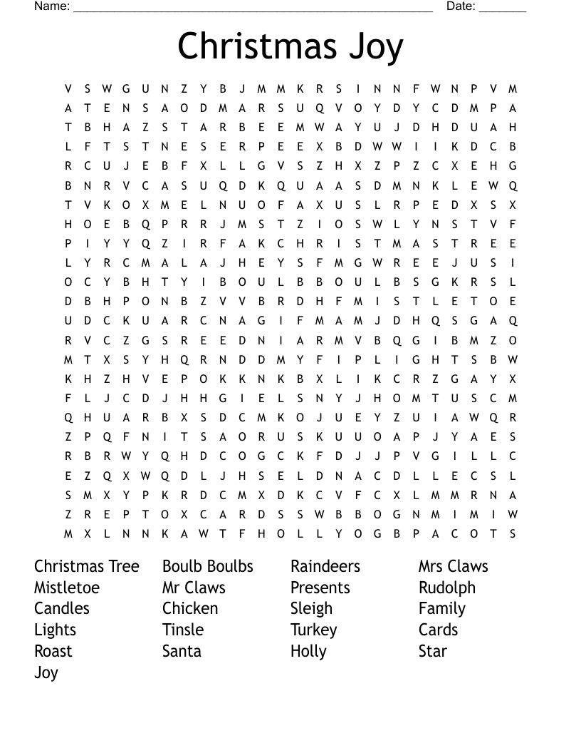 christmas joy word search wordmint throughout christmas joy crossword puzzle Christmas Joy Word Search - Wordmint throughout Christmas Joy Crossword Puzzle