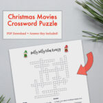 Christmas Movie Crossword Puzzle, Instant Printable Pdf Download Inside Christmas Movies Crossword Puzzle