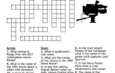 Christmas Movie Crossword – Wordmint intended for Animated Christmas Film Crossword