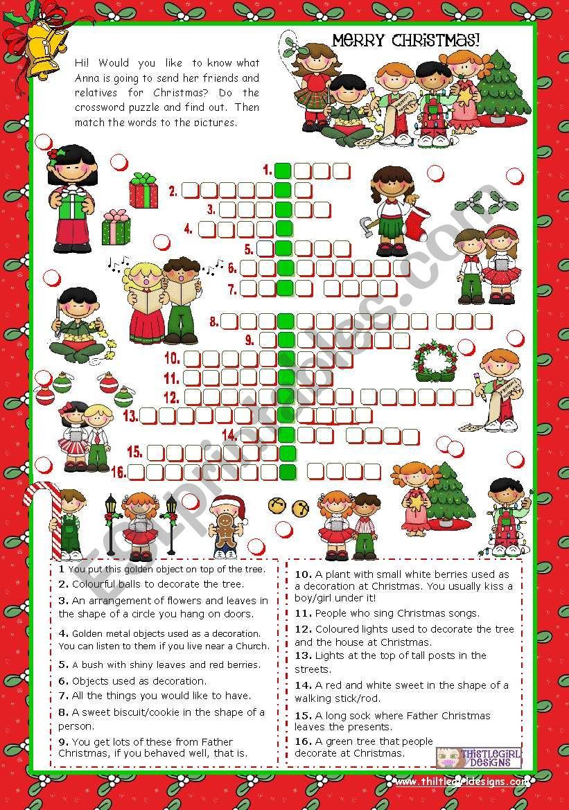 christmas set 3 crossword puzzle esl worksheetmena22 in stick on a christmas tree crossword Christmas Set (3) - Crossword Puzzle - Esl Worksheetmena22 in Stick On A Christmas Tree Crossword