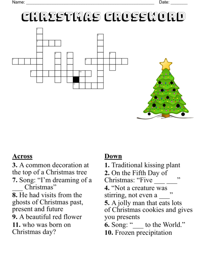 Common Christmas Tree Decoration Crossword Common Christmas Tree Decoration Crossword