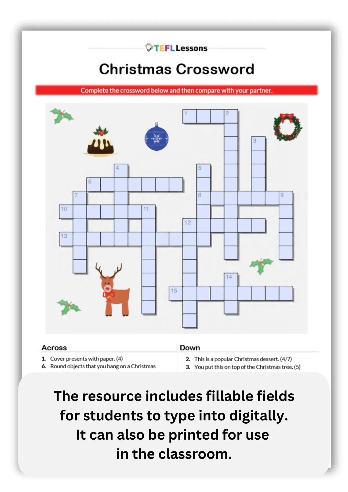 christmas vocabulary crossword esl christmas crossword puzzle for christmas material crossword clue Christmas Vocabulary Crossword – Esl Christmas Crossword Puzzle for Christmas Material Crossword Clue