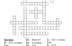 Christmas Vocabulary Crossword – Wordmint in Christmas Vocabulary Crossword Puzzle