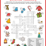 Christmas Vocabulary Image Crossword Within Free Christmas Crossword Puzzle To Print