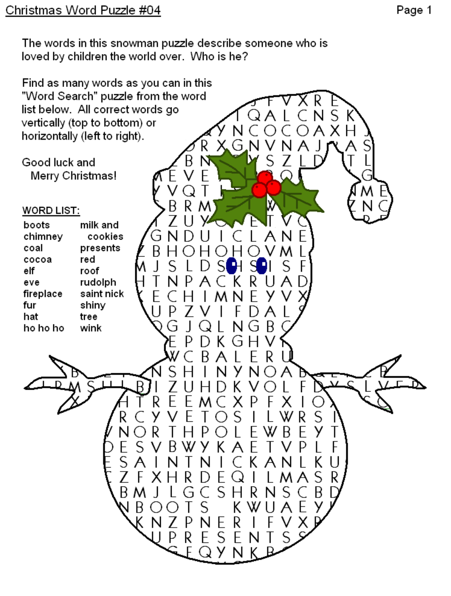 christmas word puzzle word search printables hubpages regarding the holiday zone christmas crossword Christmas Word Puzzle, Word Search Printables - Hubpages regarding The Holiday Zone Christmas Crossword