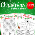 Christmas Word Search & Crossword Games (Printable)   Etsy With Regard To Christmas Party Crossword Puzzle