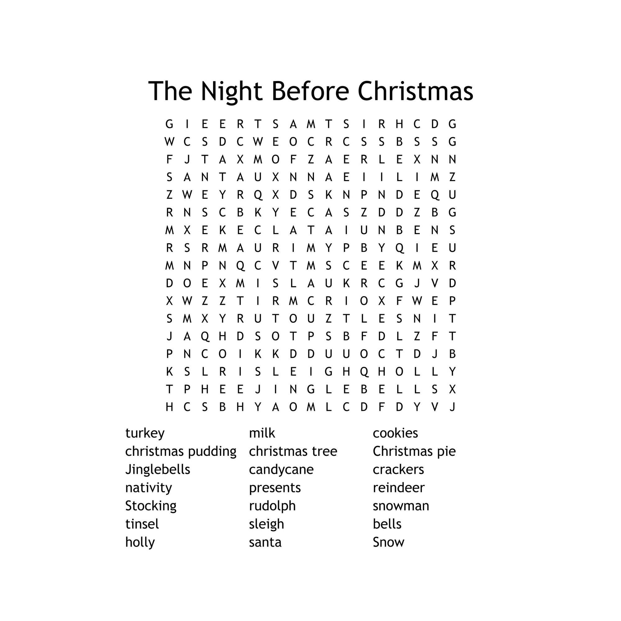 christmas word search printable download pdf instant digital intended for nightmare before christmas crossword Christmas Word Search Printable Download | Pdf Instant Digital intended for Nightmare Before Christmas Crossword