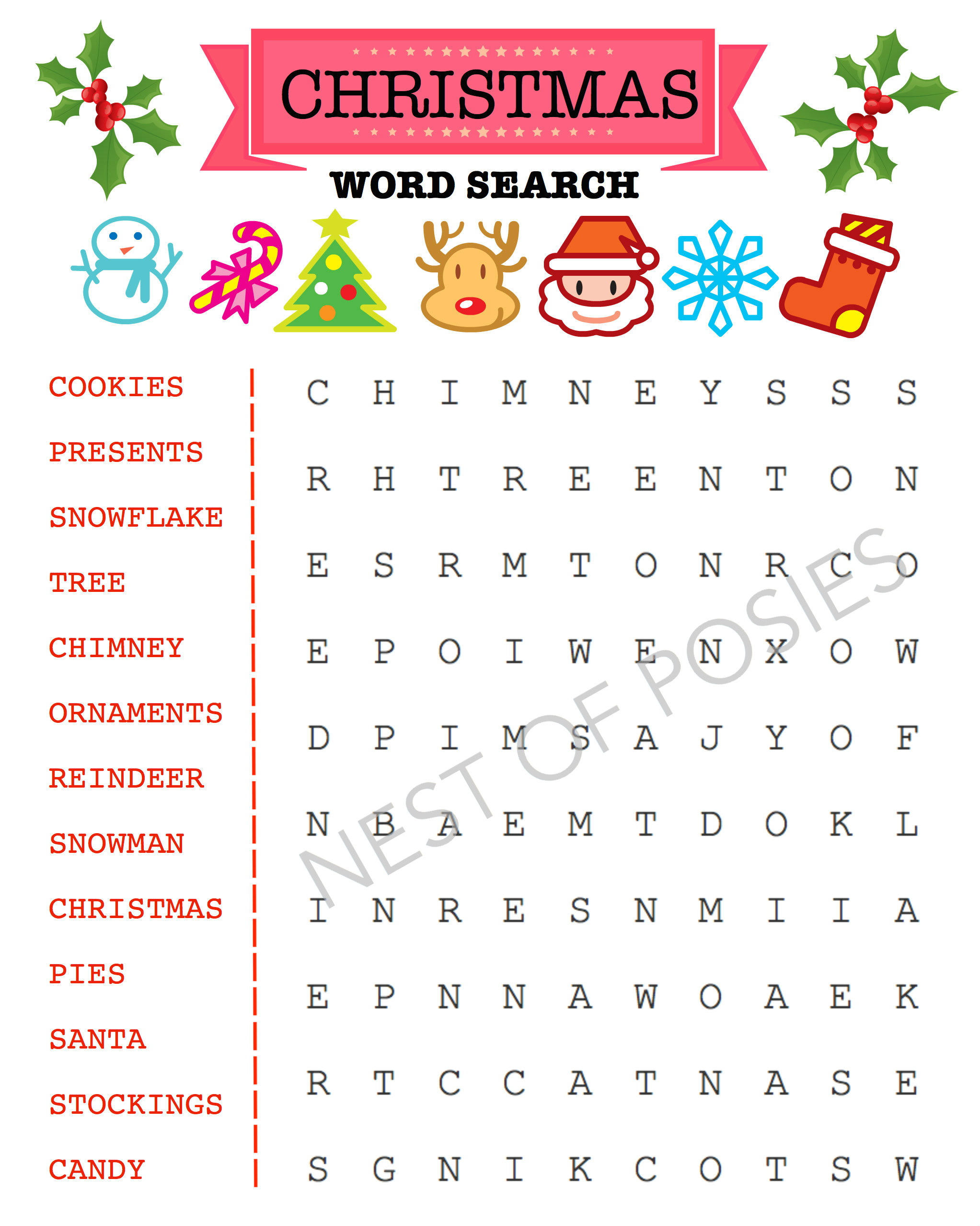 christmas word search puzzle printable logo nest of posies with regard to christmas word searches and crosswords Christmas Word Search Puzzle Printable Logo - Nest Of Posies with regard to Christmas Word Searches and Crosswords