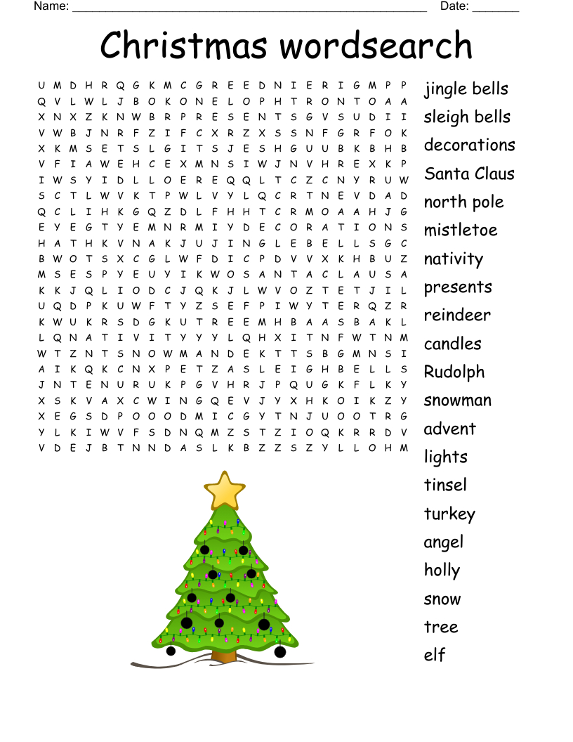 Christmas Word Search! - Wordmint regarding Christmas Crossword Puzzle and Word Search