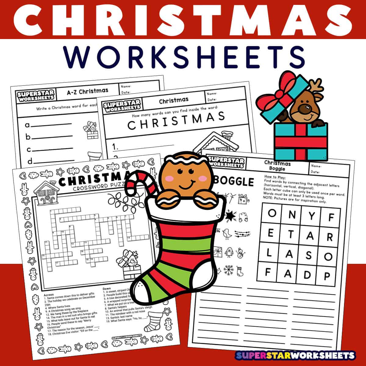 Christmas Worksheets (Free Printables) - Superstar Worksheets pertaining to Christmas Eve Visitor Crossword Clue